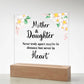 Mother and Daughter Never Truly Apart Printed Square Shaped Acrylic Plaque-Express Your Love Gifts