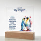 To My Man You are My Penguin Printed Square Shaped Acrylic Plaque-Express Your Love Gifts