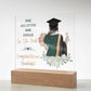 Graduation So She Did Printed Square Shaped Acrylic Plaque-Express Your Love Gifts