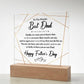 To The World's Best Dad Printed Square Shaped Acrylic Plaque-Express Your Love Gifts