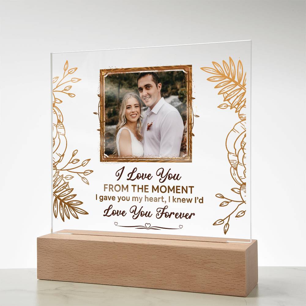From The Moment Printed Square Shaped Acrylic Plaque-Express Your Love Gifts