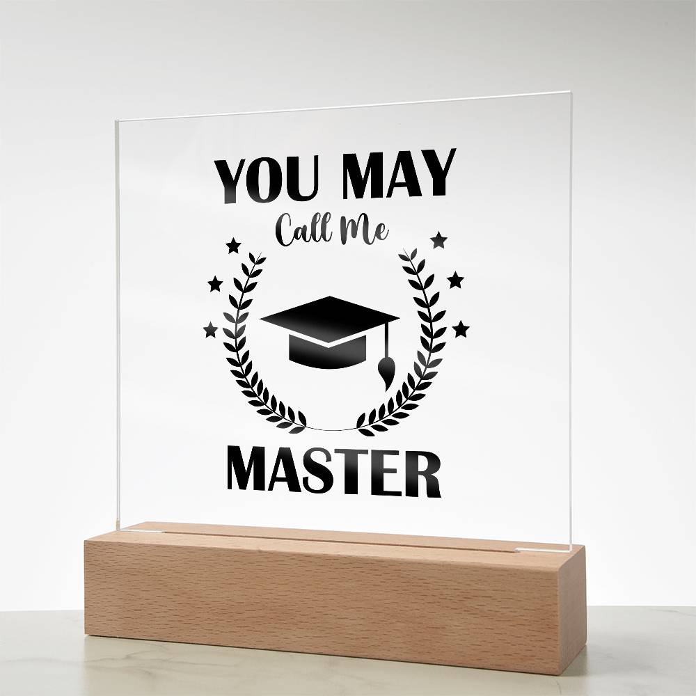 Graduation Masters Printed Square Shaped Acrylic Plaque-Express Your Love Gifts