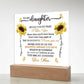 To Daughter From Mom Never Forget That I Love You Printed Square Shaped Acrylic Plaque-Express Your Love Gifts