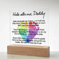 Walk With Me Daddy Printed Square Shaped Acrylic Plaque-Express Your Love Gifts
