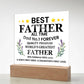 Best Father of All Time Printed Square Shaped Acrylic Plaque-Express Your Love Gifts