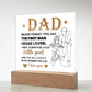 Dad Never Forget Printed Square Shaped Acrylic Plaque-Express Your Love Gifts