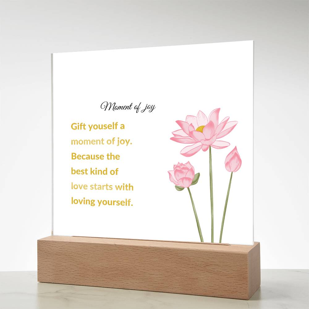 Moment of Joy Printed Square Shaped Acrylic Plaque-Express Your Love Gifts