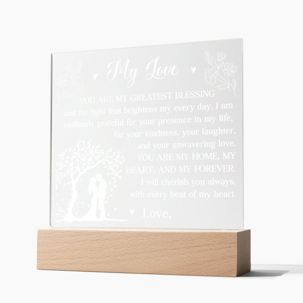 You Are My Greatest Blessing Printed Square Shaped Acrylic Plaque-Express Your Love Gifts