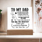 To My Dad So Much of Me Printed Square Shaped Acrylic Plaque-Express Your Love Gifts