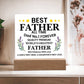 Best Father of All Time Printed Square Shaped Acrylic Plaque-Express Your Love Gifts