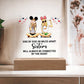 Sisters Side by Side Printed Square Shaped Acrylic Plaque-Express Your Love Gifts