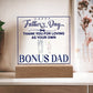 Bonus Dad Thank You For Loving Printed Square Shaped Acrylic Plaque-Express Your Love Gifts
