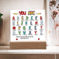 Teacher's ABC Printed Square Shaped Acrylic Plaque-Express Your Love Gifts