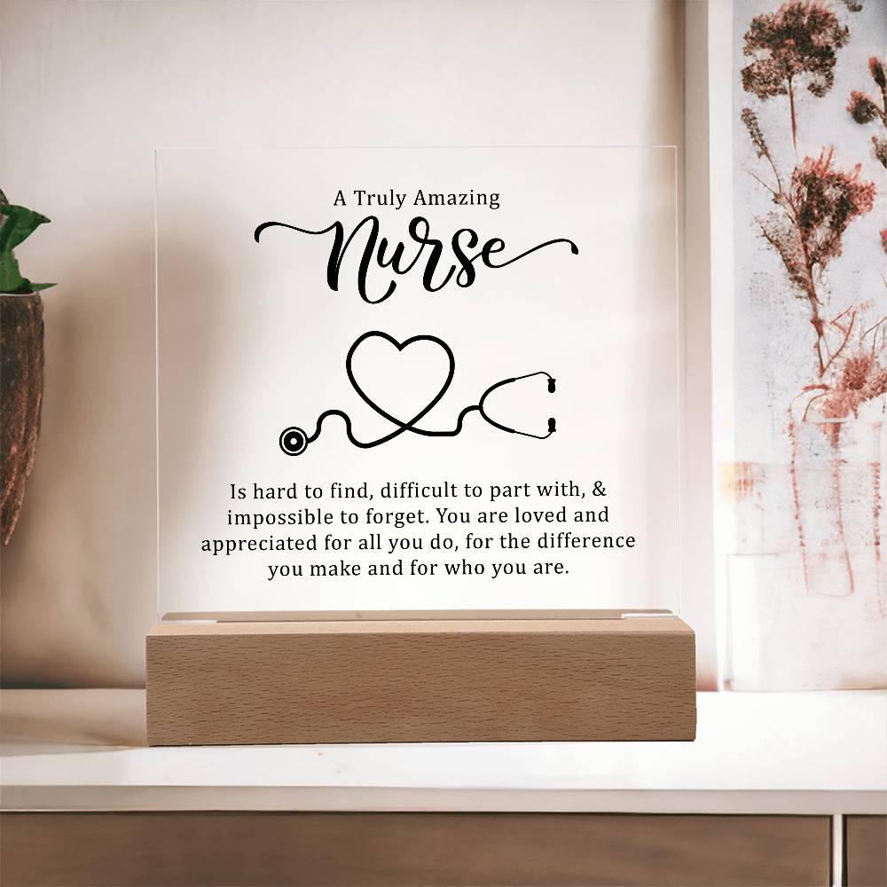 Nursing Truly Amazing Nurse Printed Square Shaped Acrylic Plaque-Express Your Love Gifts