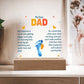 My Dear Dad My Footprint is Small Printed Square Shaped Acrylic Plaque-Express Your Love Gifts
