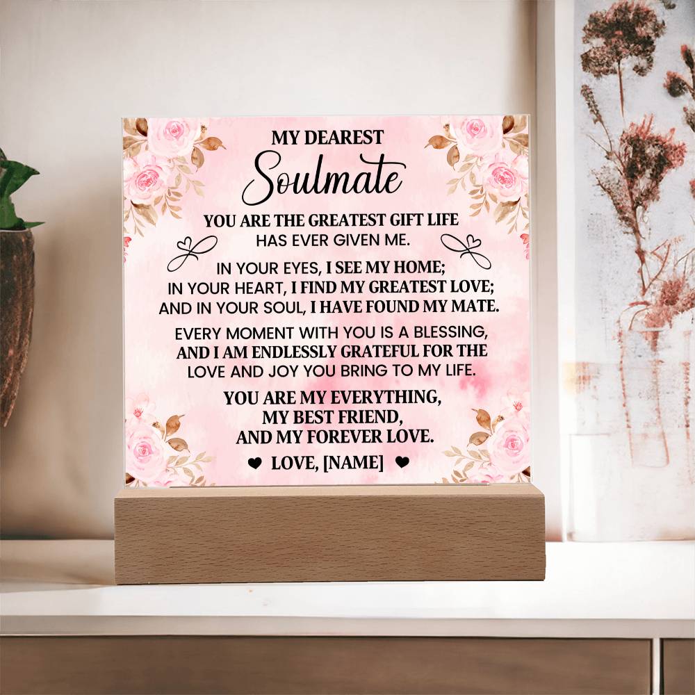 You Are The Greatest Gift Printed Square Shaped Acrylic Plaque-Express Your Love Gifts