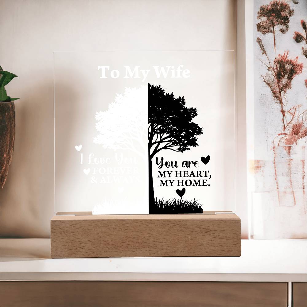 You Are My Heart Printed Square Shaped Acrylic Plaque-Express Your Love Gifts