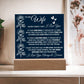 To My Wife Never Forget Printed Square Shaped Acrylic Plaque-Express Your Love Gifts