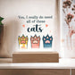 Pets Cats Printed Square Shaped Acrylic Plaque-Express Your Love Gifts