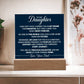 To Daughter From Dad In My Heart Forever Printed Square Shaped Acrylic Plaque-Express Your Love Gifts