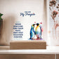 To My Man You are My Penguin Printed Square Shaped Acrylic Plaque-Express Your Love Gifts