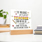 Teacher Can Never Be Erased Printed Square Shaped Acrylic Plaque-Express Your Love Gifts
