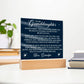 To Granddaughter From Grandpa Never That I Love You Printed Square Shaped Acrylic Plaque-Express Your Love Gifts
