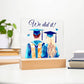 Graduation We Did It Printed Square Shaped Acrylic Plaque-Express Your Love Gifts