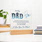 To My Dad I Am The Luckiest Daughter To Have Printed Square Shaped Acrylic Plaque-Express Your Love Gifts