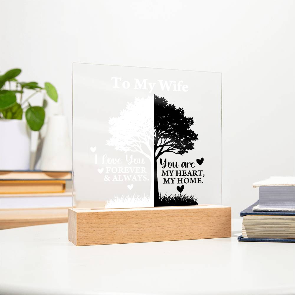 You Are My Heart Printed Square Shaped Acrylic Plaque-Express Your Love Gifts