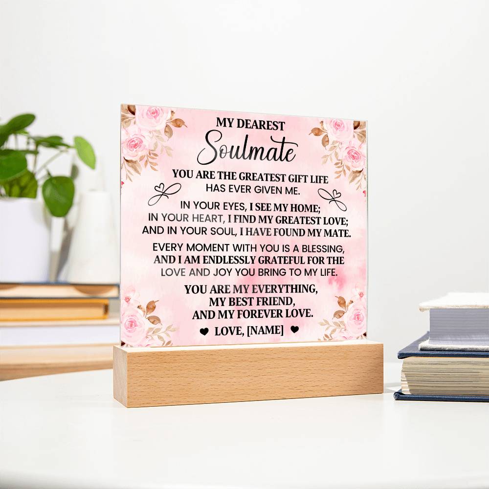 You Are The Greatest Gift Printed Square Shaped Acrylic Plaque-Express Your Love Gifts