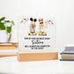 Sisters Side by Side Printed Square Shaped Acrylic Plaque-Express Your Love Gifts