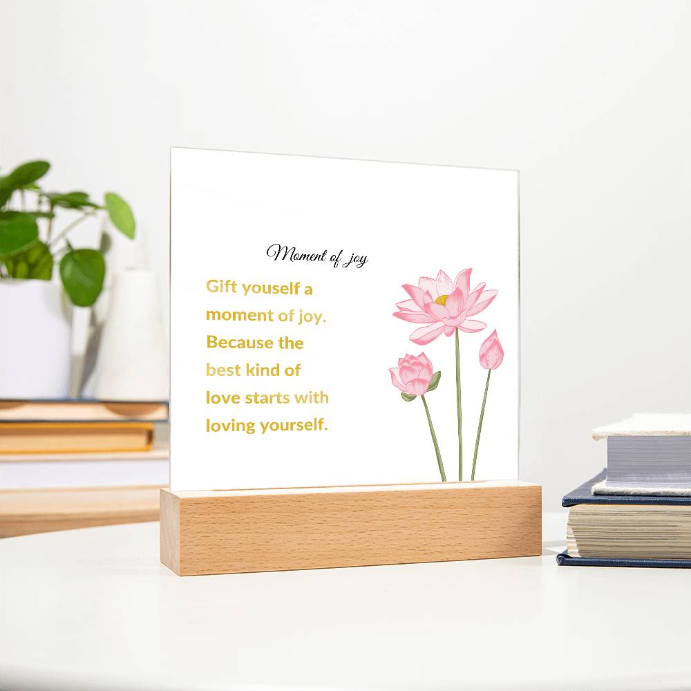 Moment of Joy Printed Square Shaped Acrylic Plaque-Express Your Love Gifts
