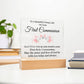 First Communion Printed Square Shaped Acrylic Plaque-Express Your Love Gifts