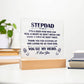 Stepdad A Good Man Printed Square Shaped Acrylic Plaque-Express Your Love Gifts
