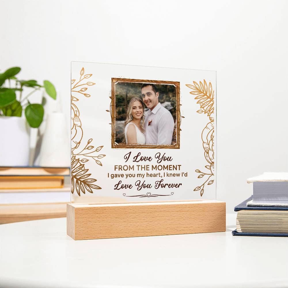 From The Moment Printed Square Shaped Acrylic Plaque-Express Your Love Gifts