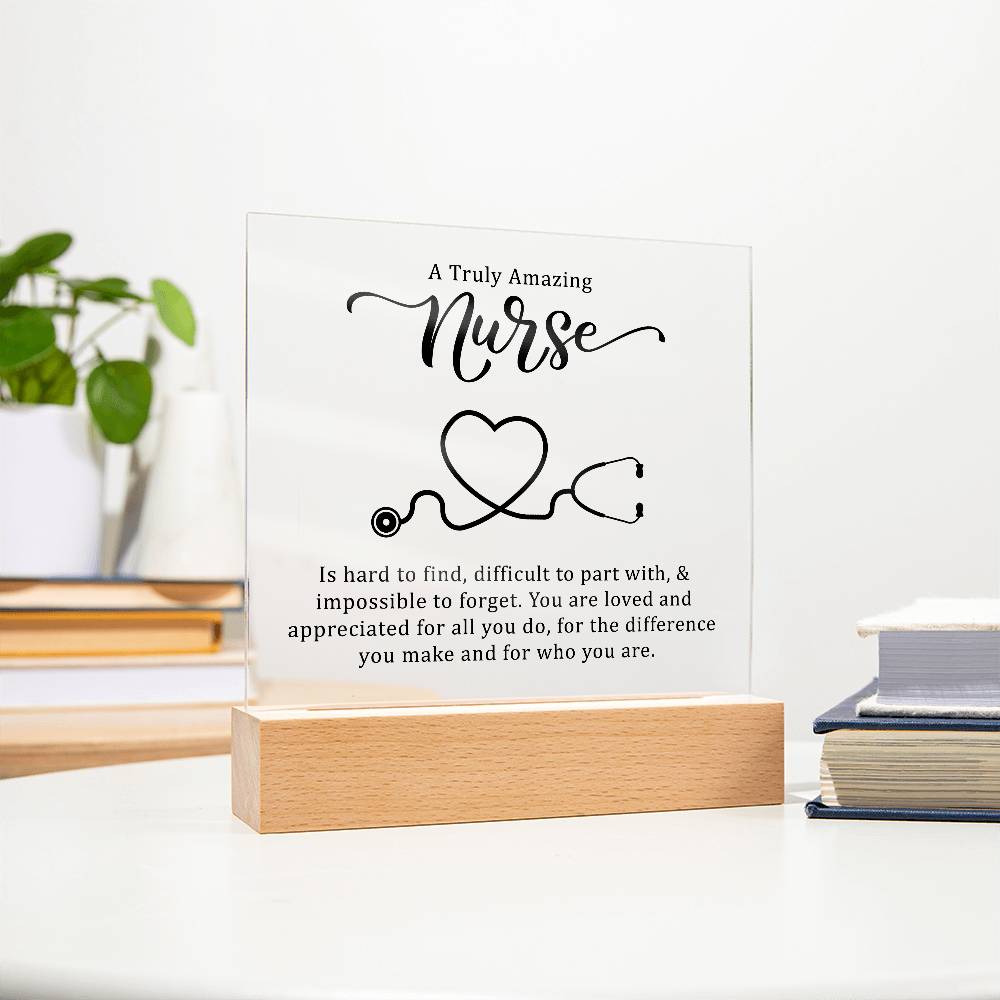 Nursing Truly Amazing Nurse Printed Square Shaped Acrylic Plaque-Express Your Love Gifts