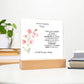 To My Stunning Wife Lorem Ipsum Dolor Printed Square Shaped Acrylic Plaque-Express Your Love Gifts