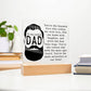 To the Coolest Dad Printed Square Shaped Acrylic Plaque-Express Your Love Gifts