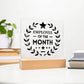 Employee Of The Month Printed Square Shaped Acrylic Plaque-Express Your Love Gifts