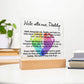 Walk With Me Daddy Printed Square Shaped Acrylic Plaque-Express Your Love Gifts