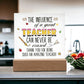 Teacher Can Never Be Erased Printed Square Shaped Acrylic Plaque-Express Your Love Gifts