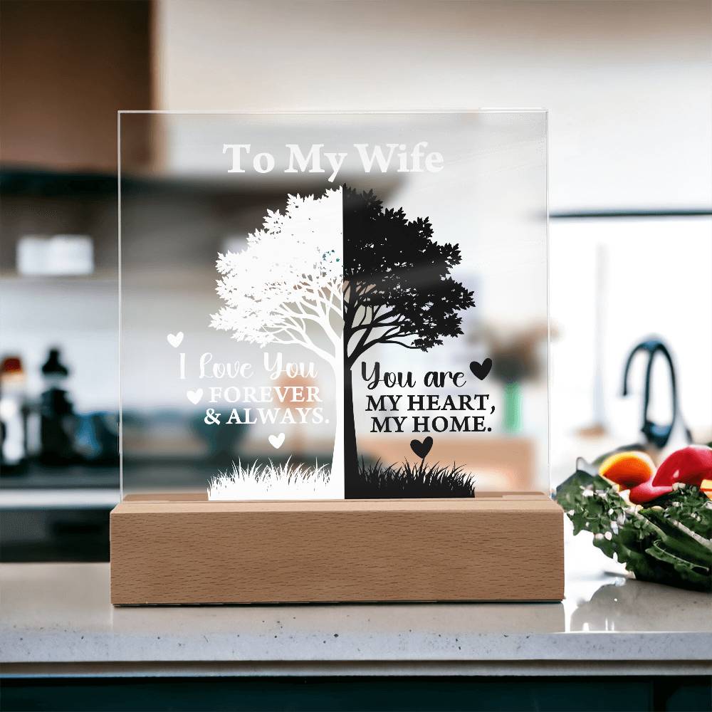 You Are My Heart Printed Square Shaped Acrylic Plaque-Express Your Love Gifts