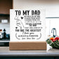To My Dad So Much of Me Printed Square Shaped Acrylic Plaque-Express Your Love Gifts