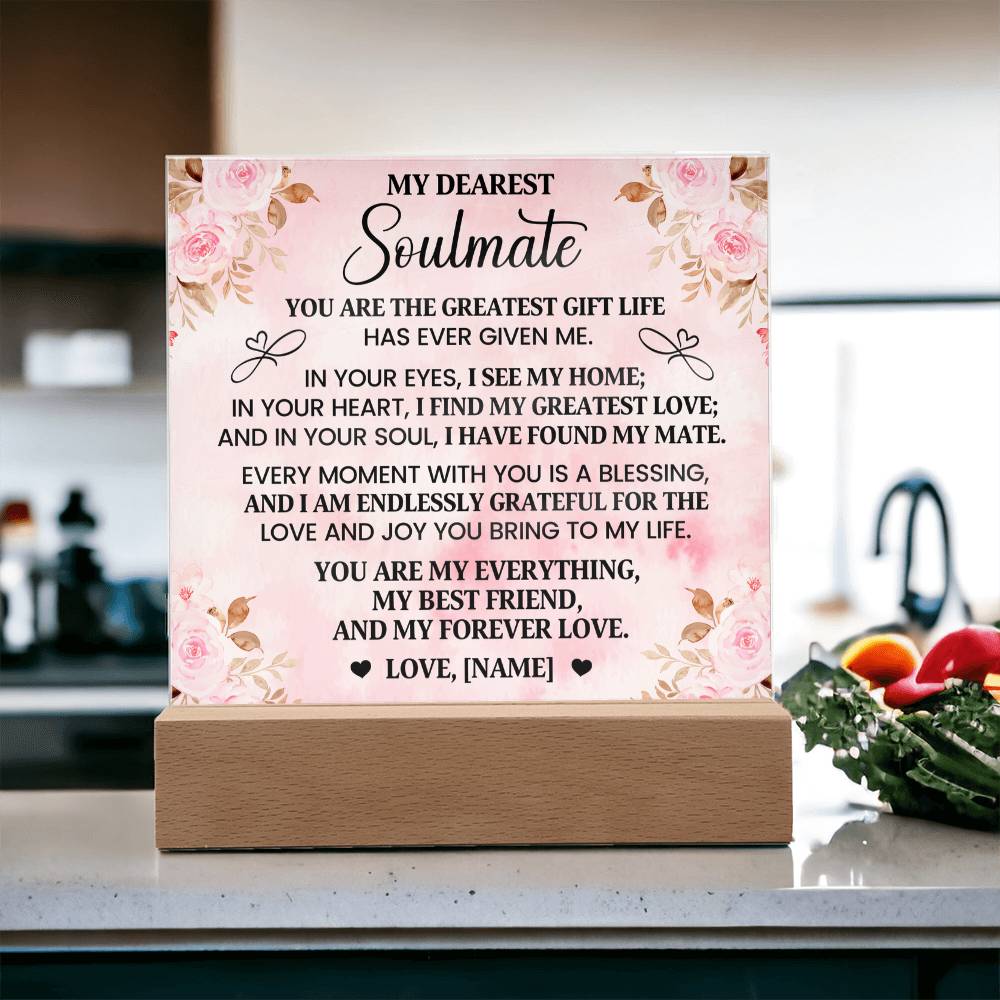 You Are The Greatest Gift Printed Square Shaped Acrylic Plaque-Express Your Love Gifts