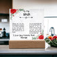 To My Wife I Love You Forever and Always Printed Square Shaped Acrylic Plaque-Express Your Love Gifts