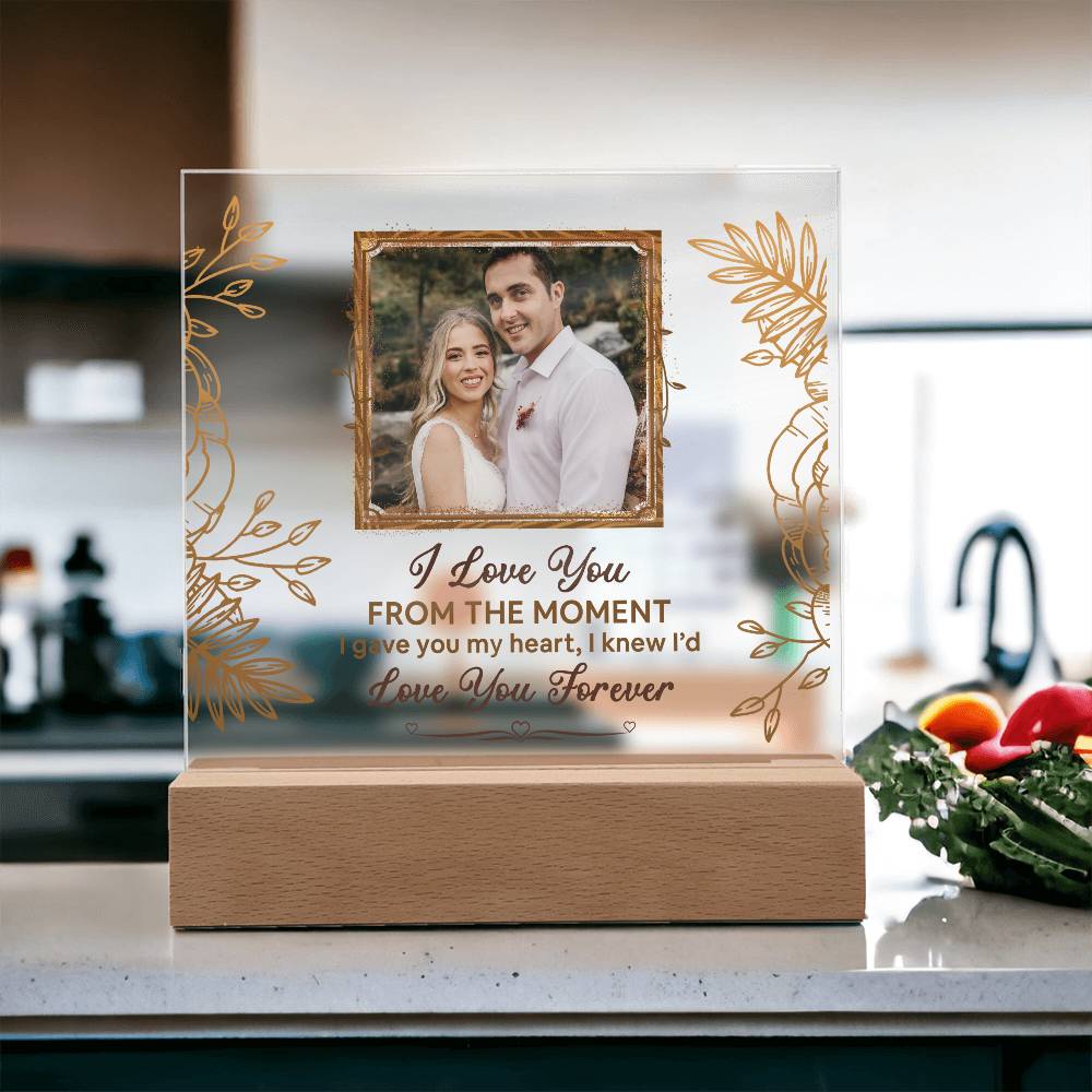 From The Moment Printed Square Shaped Acrylic Plaque-Express Your Love Gifts
