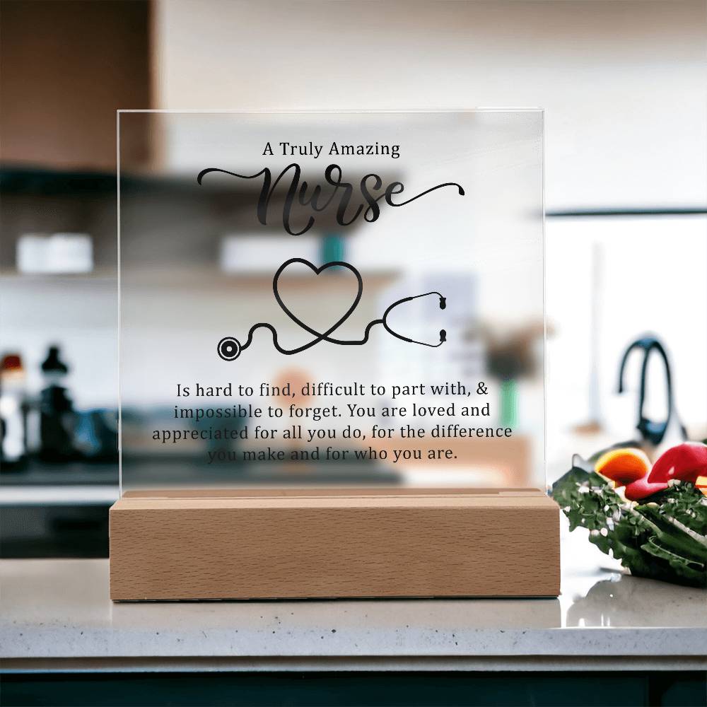 Nursing Truly Amazing Nurse Printed Square Shaped Acrylic Plaque-Express Your Love Gifts
