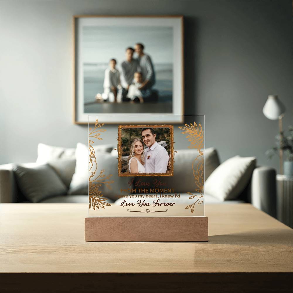 From The Moment Printed Square Shaped Acrylic Plaque-Express Your Love Gifts