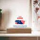 To My Husband Your Job is to Fight For Our Country Printed Square Shaped Acrylic Plaque-Express Your Love Gifts